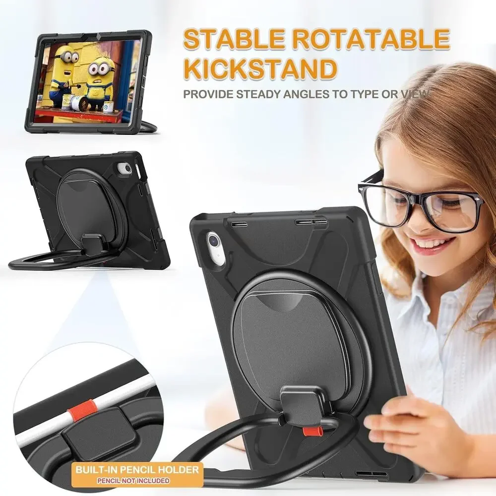 BRAECN Case For IPad (A16) 11th/10th Generation 11”/10.9'' 2025/2022, Black